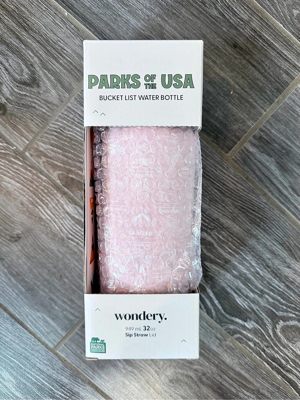 Parks of USA Wondery Parks of USA Bucket List Water Bottle Pink NEW!!!